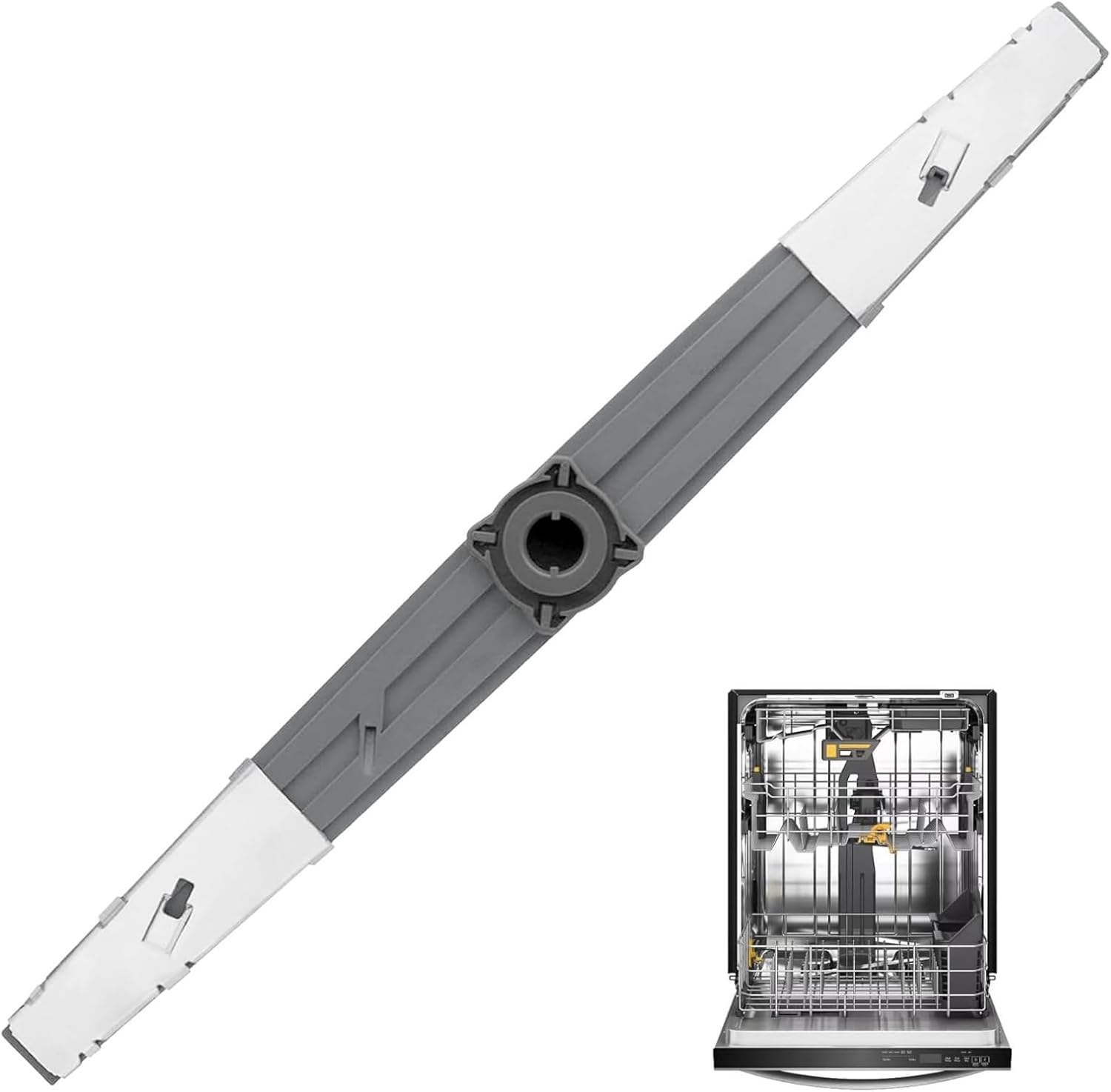 WPW10491331 Dishwasher Lower Spray Arm Replacement for Whirlpool Amana Admiral Maytag IKEA Dishwasher Replaces W10491331, 2312843, PS11755592, AP6022259, WPW10320512