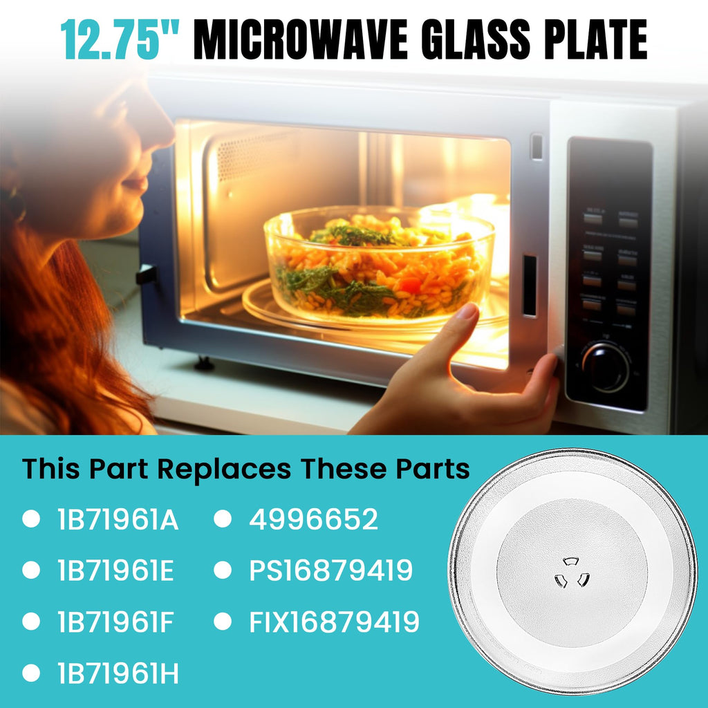 12" W10337247 Microwave Glass Turntable Plate Fit for Whirlpool Microwave Glass Plate - Replace Microwave Glass Tray # W11367904 W10337247 AP6892124 - BY AMI PARTS